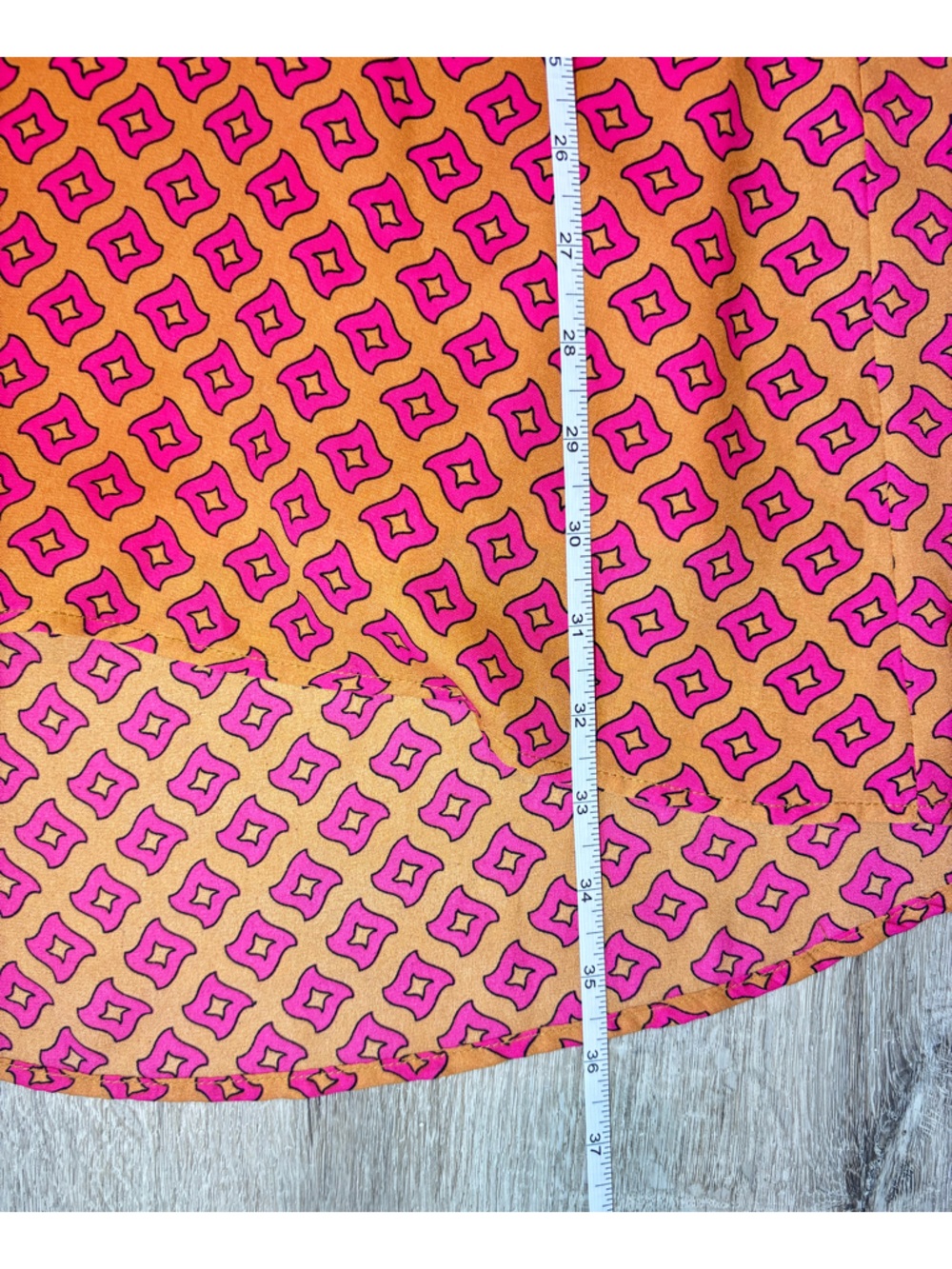 Cameo & Myth Sleeveless, Geometric High-Low Shift Dress in Pink and Orange NWOT - Picture 13 of 16